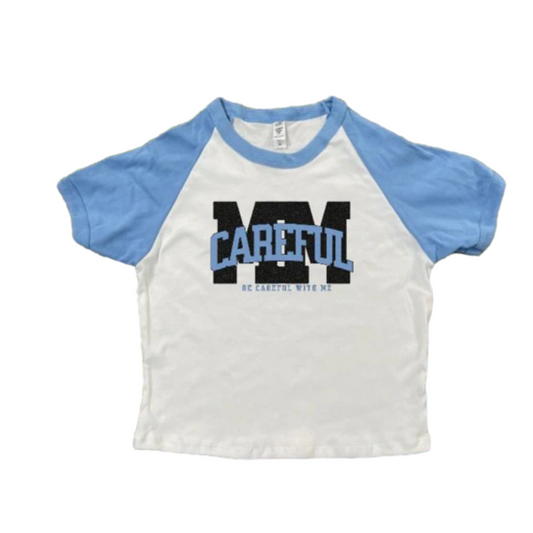 Careful Crop Top (Blue)